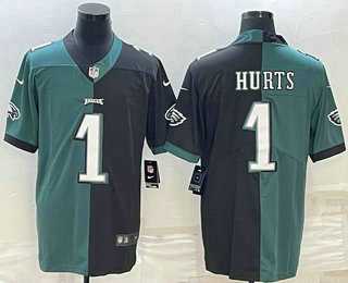 Men's Philadelphia Eagles #1 Jalen Hurts Green Black Two Tone Vapor Untouchable Stitched Limited Jersey,We sell and wholesale Men's Philadelphia Eagles #1 Jalen Hurts Green Black Two Tone Vapor Untouchable Stitched Limited Jersey on line form chian!